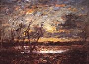 Francois-Auguste Ravier Landscape near Cremieu France oil painting artist